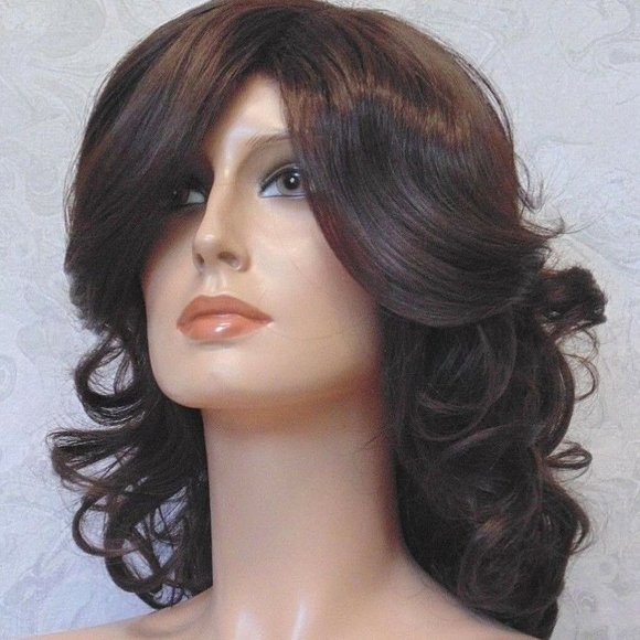 Thick Wavy Chestnut Brown Heat Resistant Wig main image 15